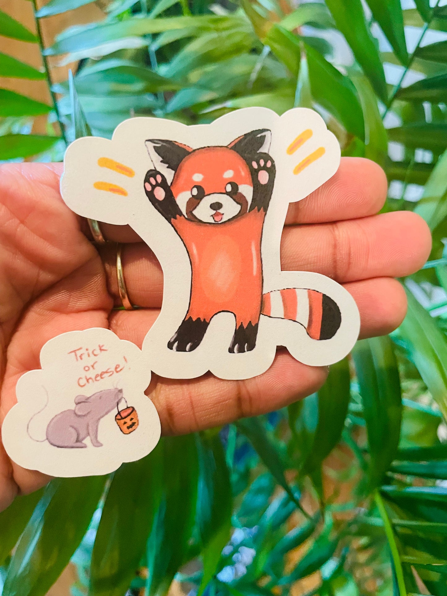 Startled Red Panda and Mouse!