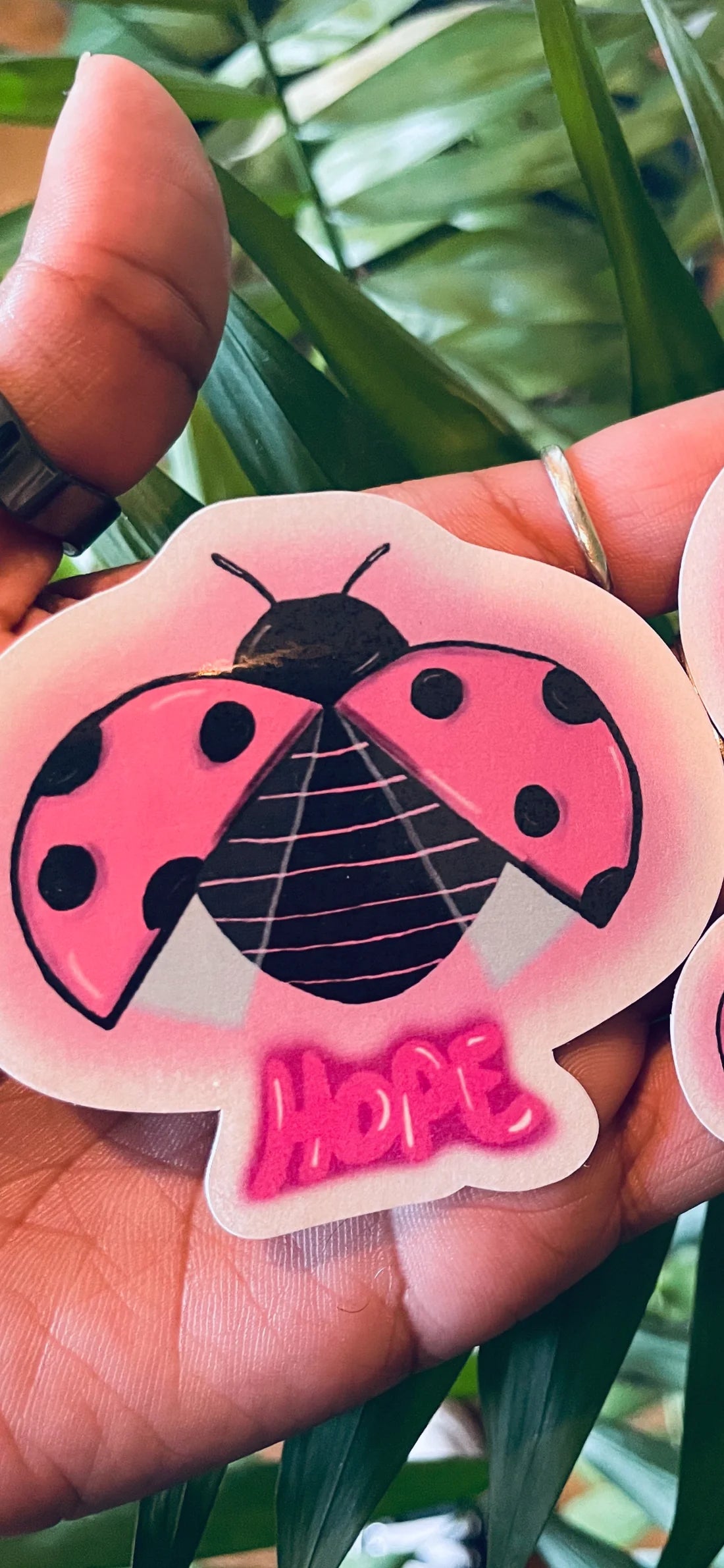 **Breast Cancer Awareness Ladybug Sticker!