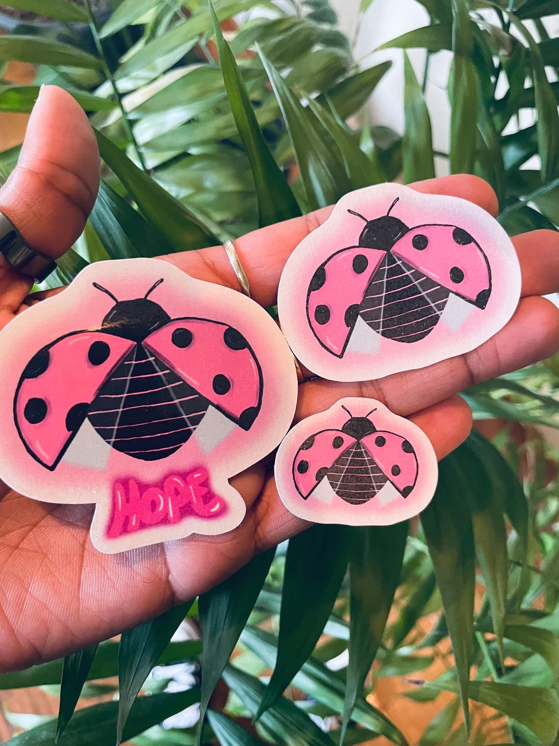 **Breast Cancer Awareness Ladybug Sticker!