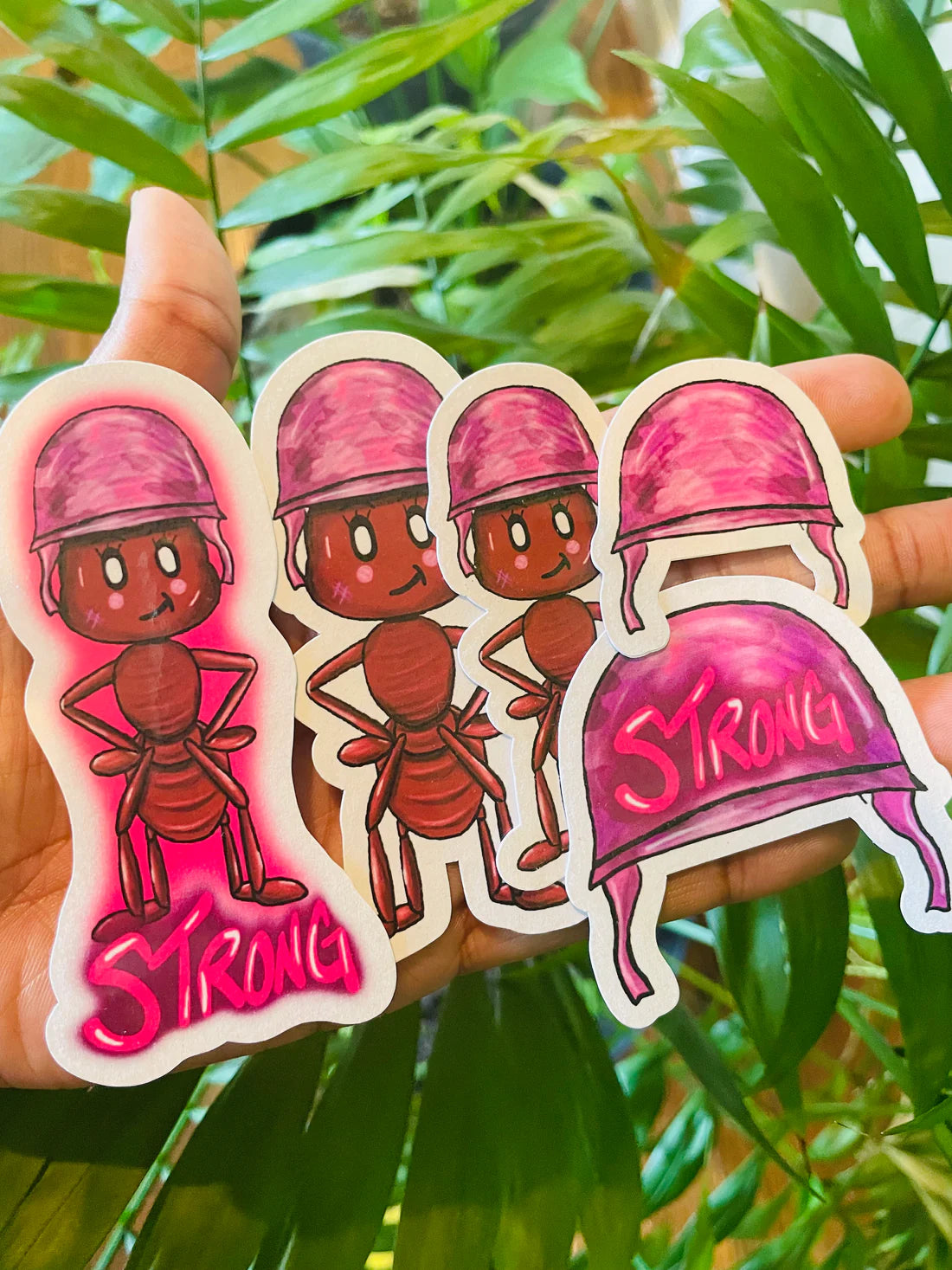 **Breast Cancer Awareness, Strong Army Ant  & Helmet Sticker!**
