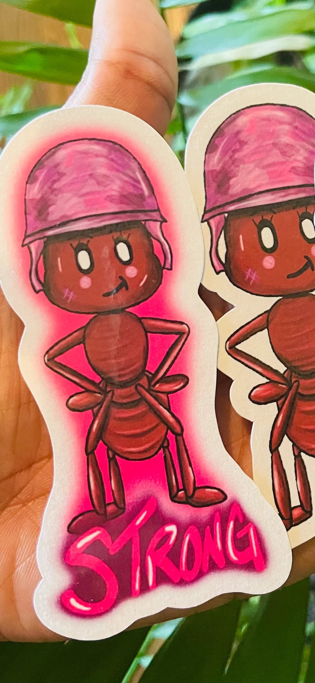 **Breast Cancer Awareness, Strong Army Ant  & Helmet Sticker!**