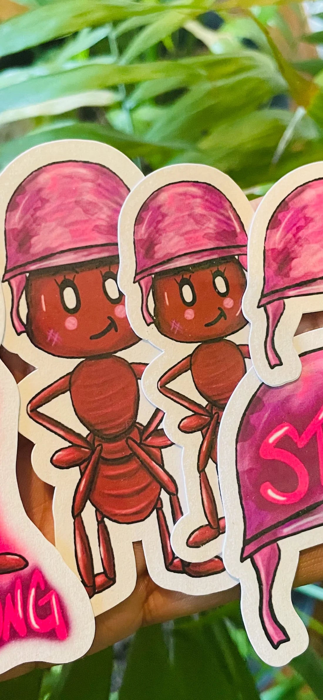 **Breast Cancer Awareness, Strong Army Ant  & Helmet Sticker!**