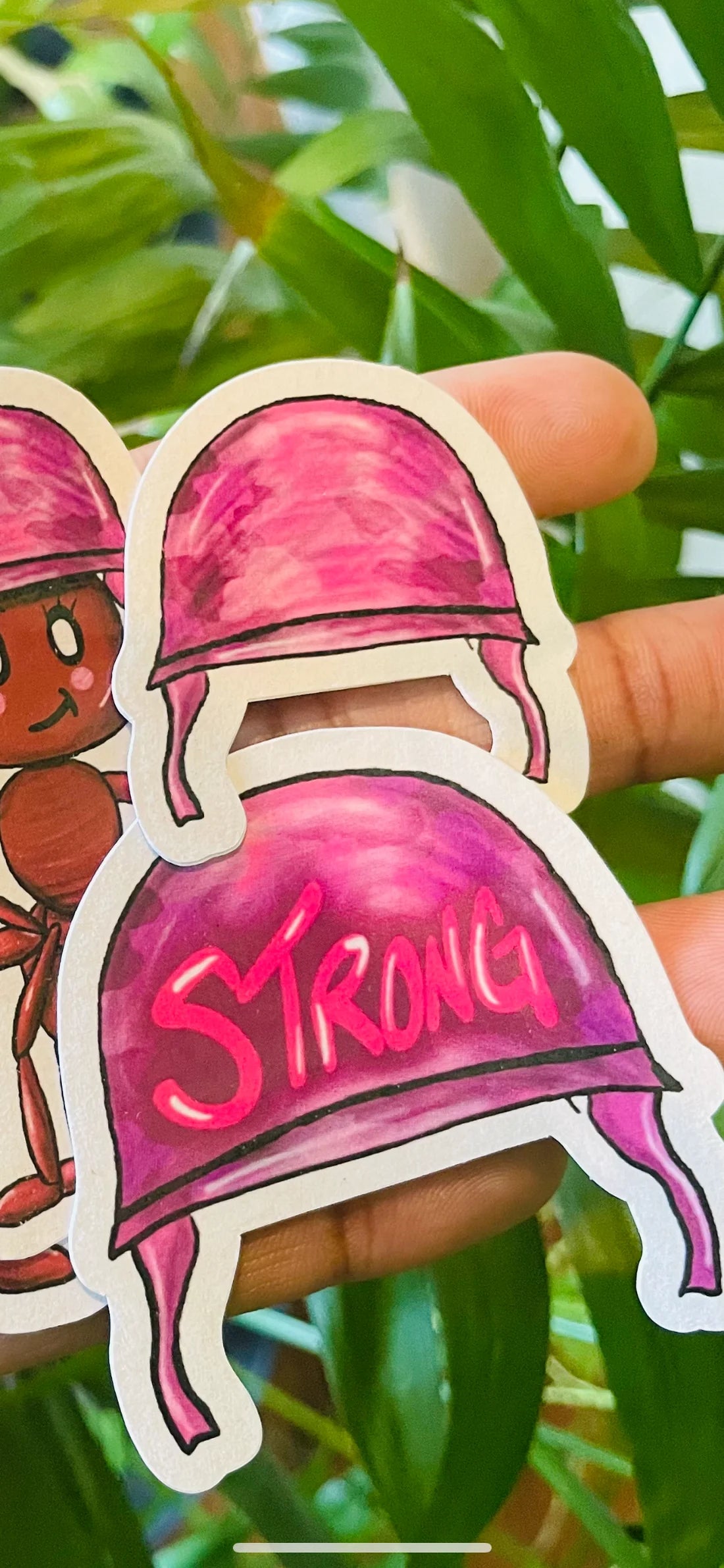 **Breast Cancer Awareness, Strong Army Ant  & Helmet Sticker!**