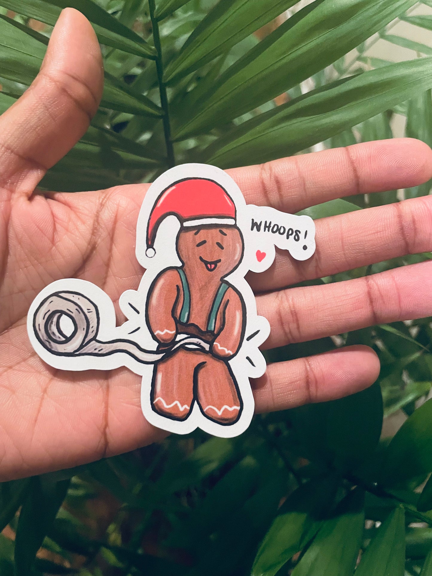 **“Whoops” Gingerbread Sticker!**