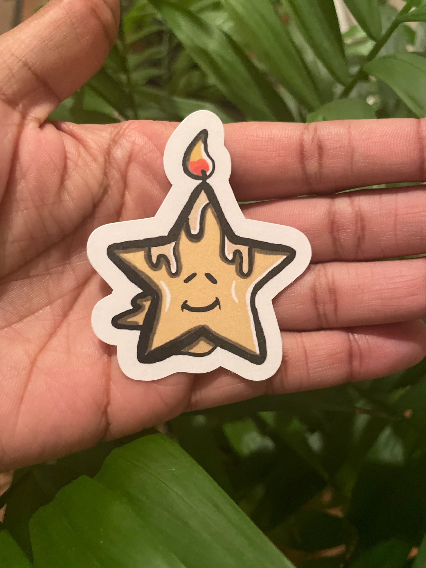 *Melting Star Candle Sticker*